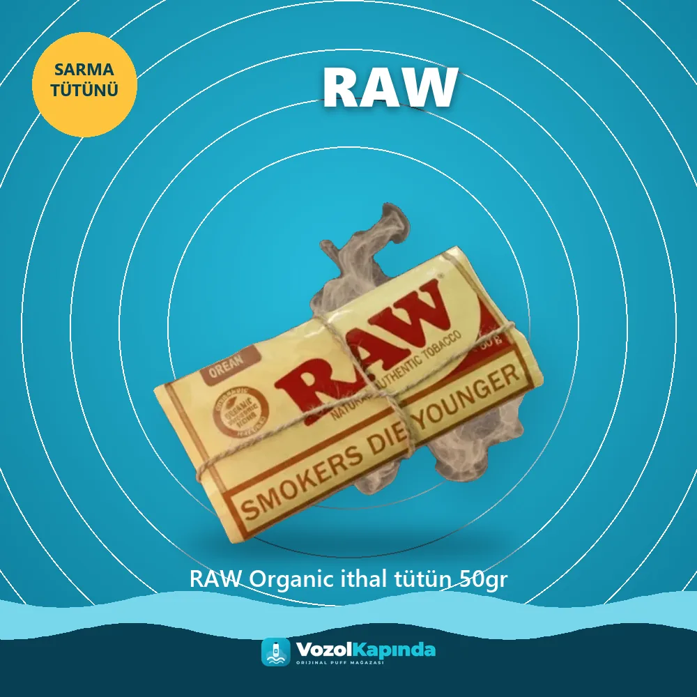 RAW Organic ithal tütün 50gr Özellikleri RAW Organic ithal tütün 50gr özellikleri: orijinal ürün, kapıda ödeme, gizli paket