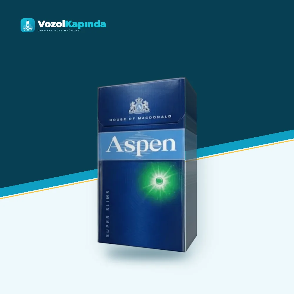Aspen Süperslim Mentollü Sigara Paket Görünümü Aspen Süperslim Mentollü Sigara ürün görseli, orijinal sigara