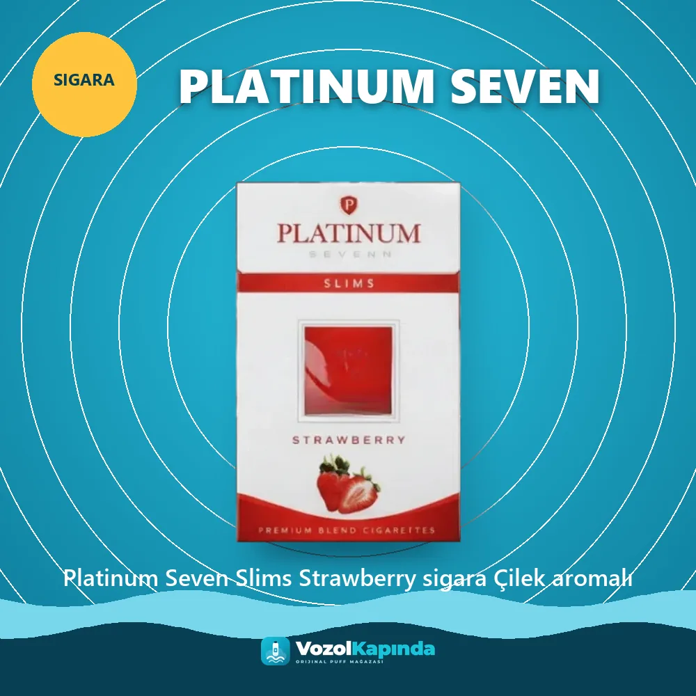 Platinum Seven Slims Strawberry sigara Çilek aromalı özellikleri: orijinal ürün, kapıda ödeme, gizli paket