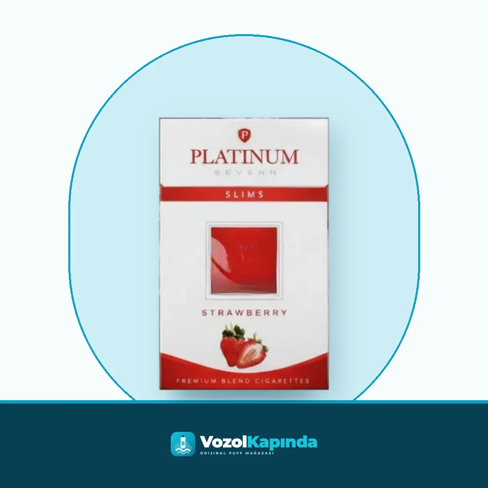 Platinum Seven Slims Strawberry sigara Çilek aromalı paket görünümü