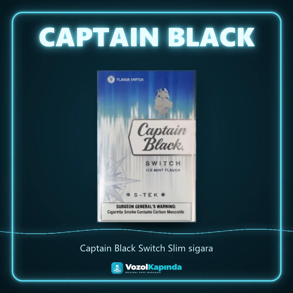 Captain Black Switch Slim sigara Sipariş Bilgileri Captain Black Switch Slim sigara bilgi kartı, orijinal sigara