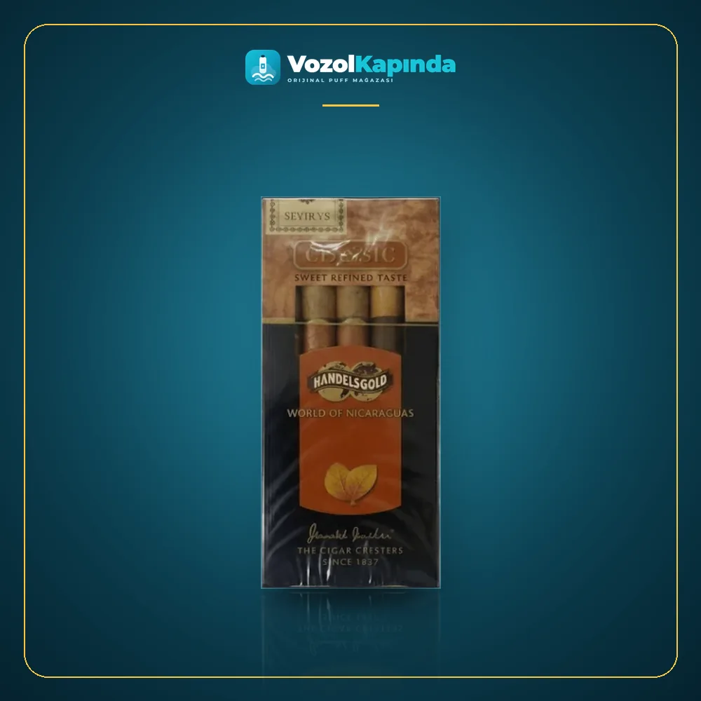 Handelsgold Classic Wood Tip sigarillo 5’s Paket Görünümü Handelsgold Classic Wood Tip sigarillo 5’s paket görünümü