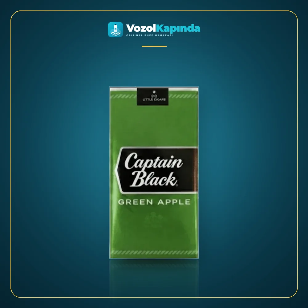 Captain Black Green Apple Sigara Yeşil Elma aromalı paket görünümü