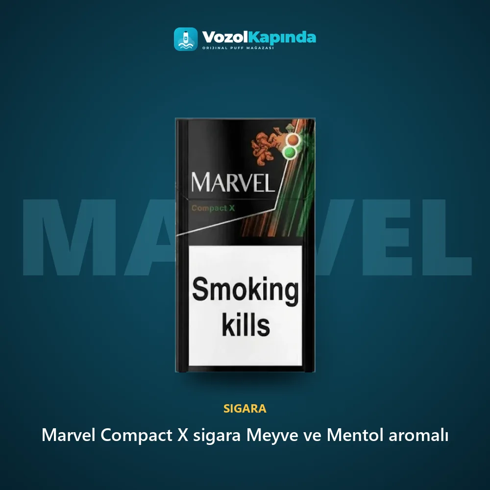 Marvel Compact X sigara Meyve ve Mentol aromalı Sipariş Bilgileri Marvel Compact X sigara Meyve ve Mentol aromalı sipariş avantajları: kapıda ödeme ve gizli paket