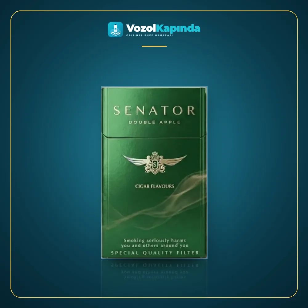 Senator Double Apple 80’s Elma aromalı sigara Paket Görünümü Senator Double Apple 80’s Elma aromalı sigara paket görünümü