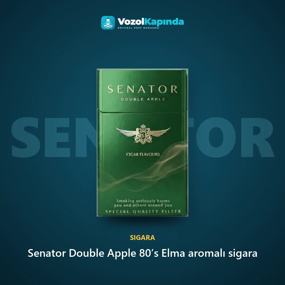 Senator Double Apple 80’s Elma aromalı sigara Bilgi Kartı Senator Double Apple 80’s Elma aromalı sigara bilgi kartı, orijinal sigara