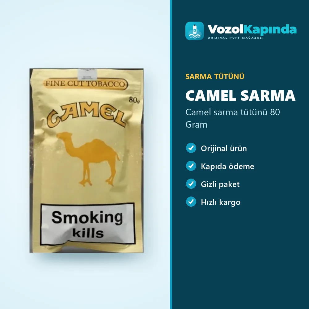 Camel sarma tütünü 80 Gram sipariş avantajları: kapıda ödeme ve gizli paket