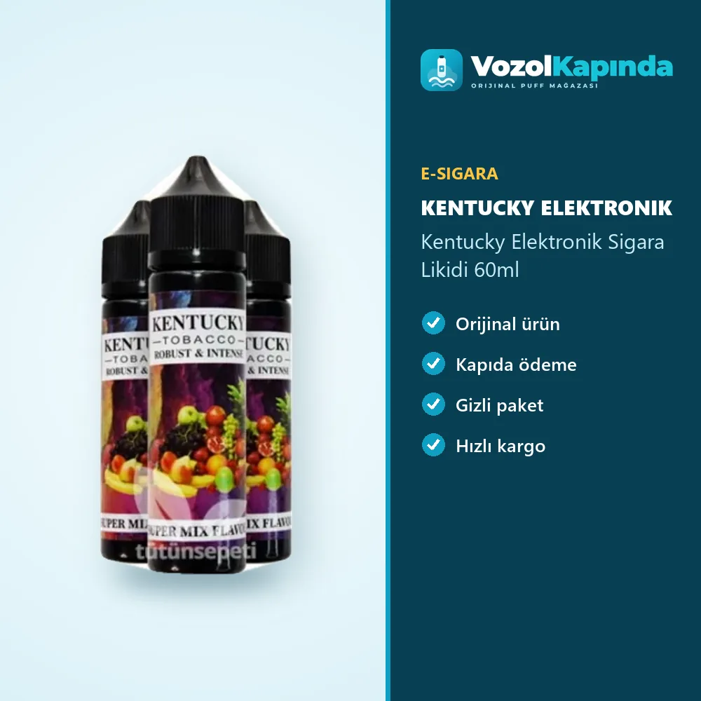 Kentucky Elektronik Sigara Likidi 60ml Bilgi Kartı Kentucky Elektronik Sigara Likidi 60ml bilgi kartı, orijinal e-sigara