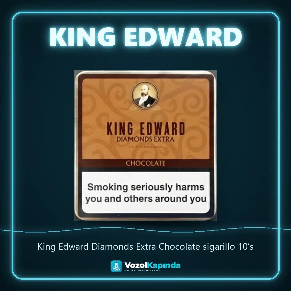 King Edward Diamonds Extra Chocolate sigarillo 10’s Özellikleri King Edward Diamonds Extra Chocolate sigarillo 10’s bilgi kartı, orijinal sigarillo