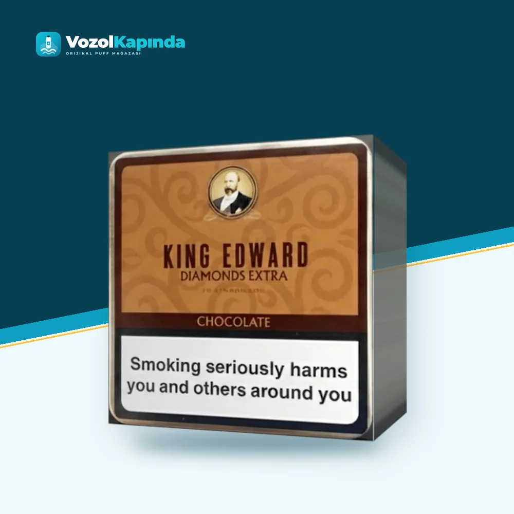 King Edward Diamonds Extra Chocolate sigarillo 10’s Paket Görünümü King Edward Diamonds Extra Chocolate sigarillo 10’s paket görünümü