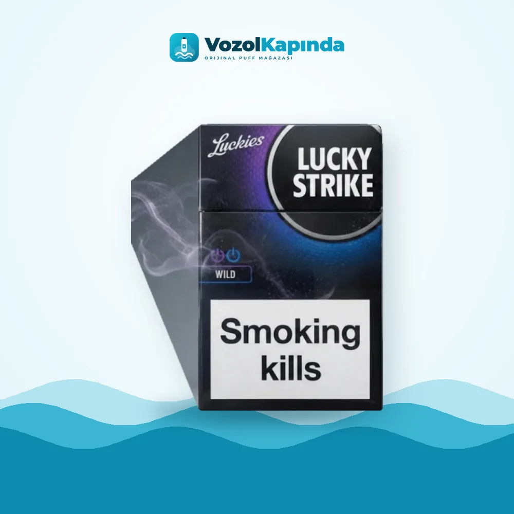 Lucky Strike Wild ithal sigara Mentol ve Böğürtlen aromalı Ürün Görseli Lucky Strike Wild ithal sigara Mentol ve Böğürtlen aromalı ürün görseli, orijinal sigara
