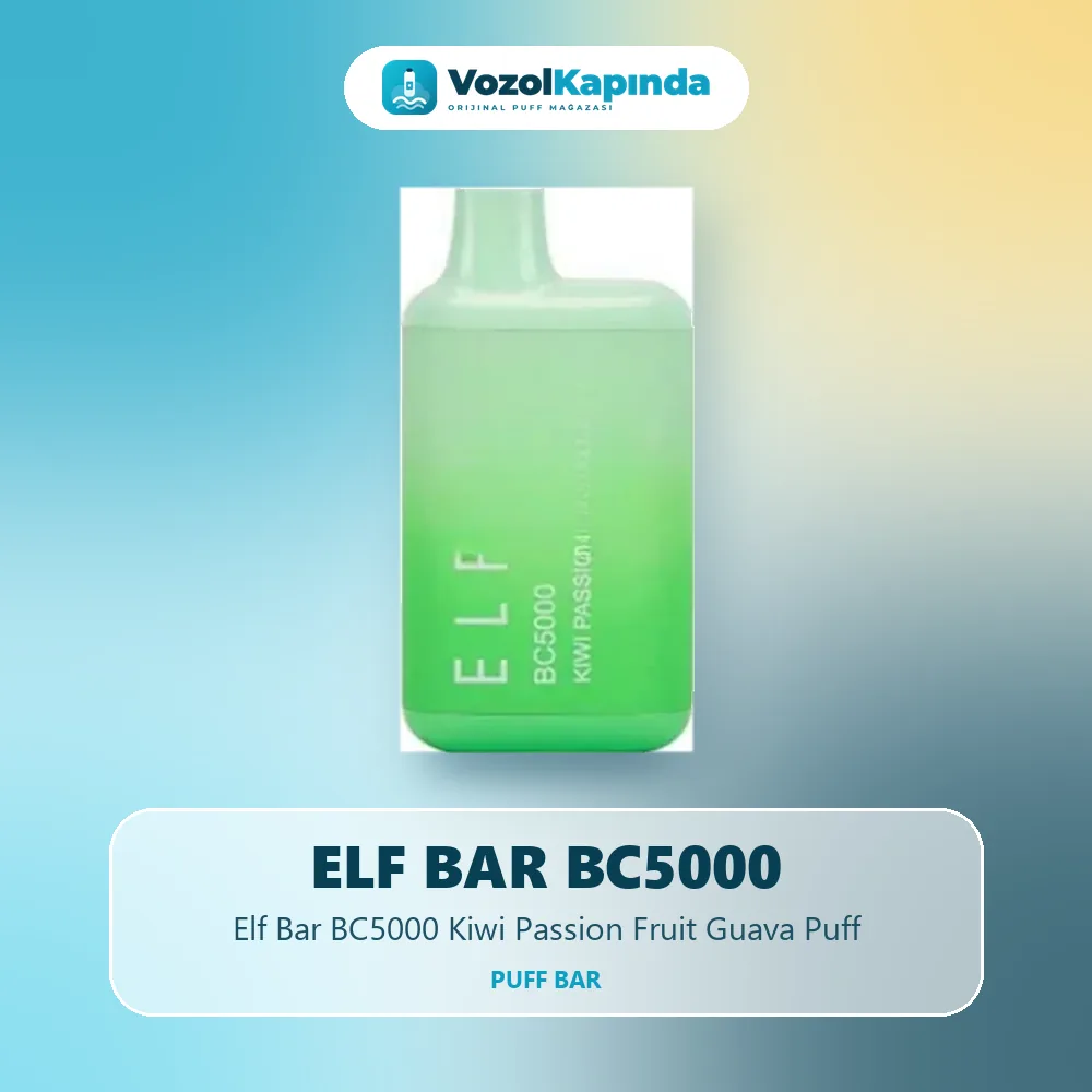 Elf Bar BC5000 Kiwi Passion Fruit Guava Puff özellikleri: orijinal ürün, kapıda ödeme, gizli paket