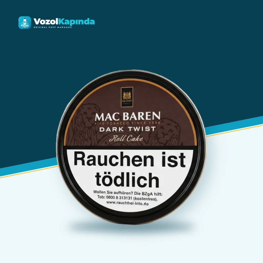 Mac Baren Dark Twist Pipo Tütünü Orijinal Ambalaj Mac Baren Dark Twist Pipo Tütünü ürün görseli, orijinal pipo tütünü