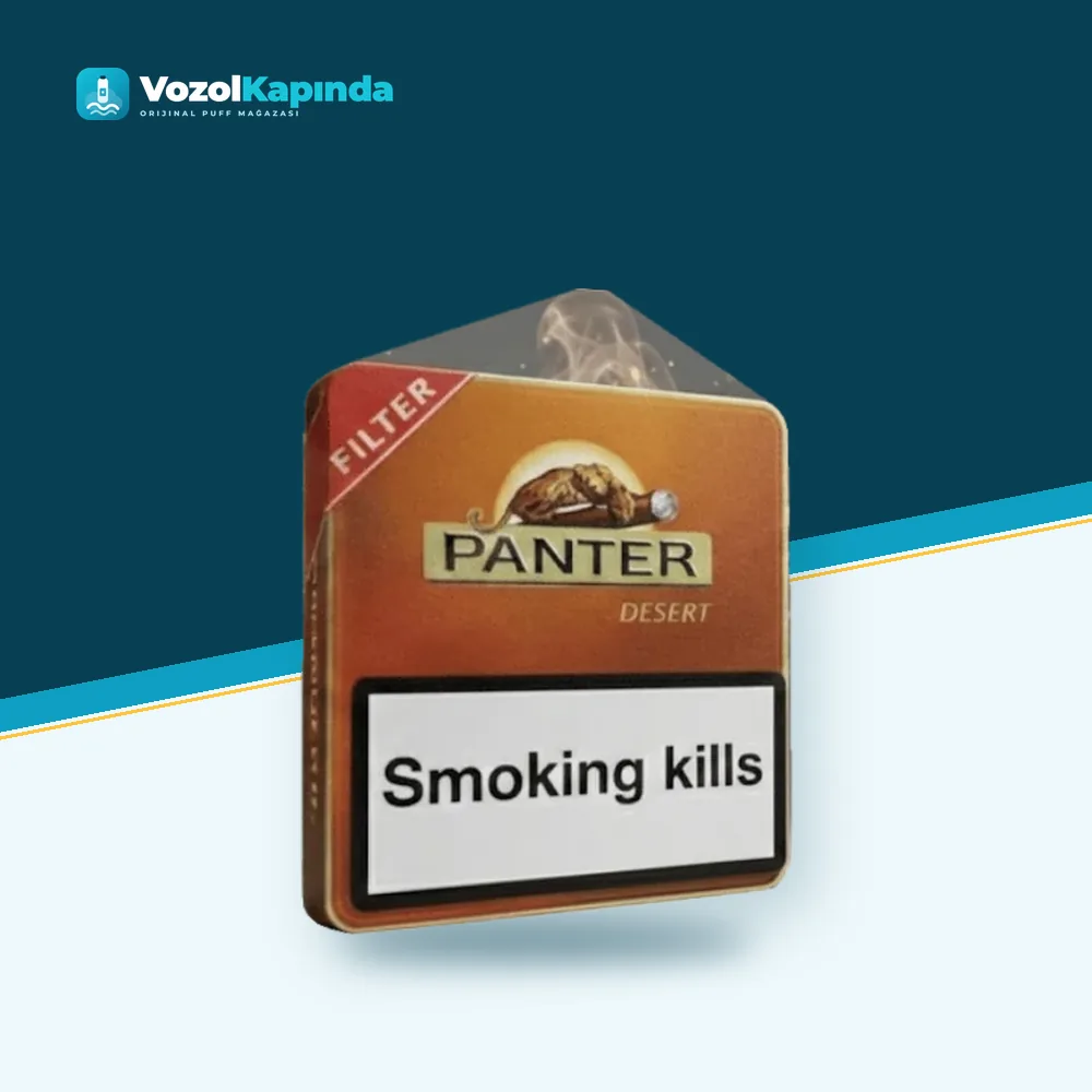 Panter Desert Sigarillo 20’s Filtreli Ürün Görseli Panter Desert Sigarillo 20’s Filtreli ön yüz görseli, orijinal ambalaj