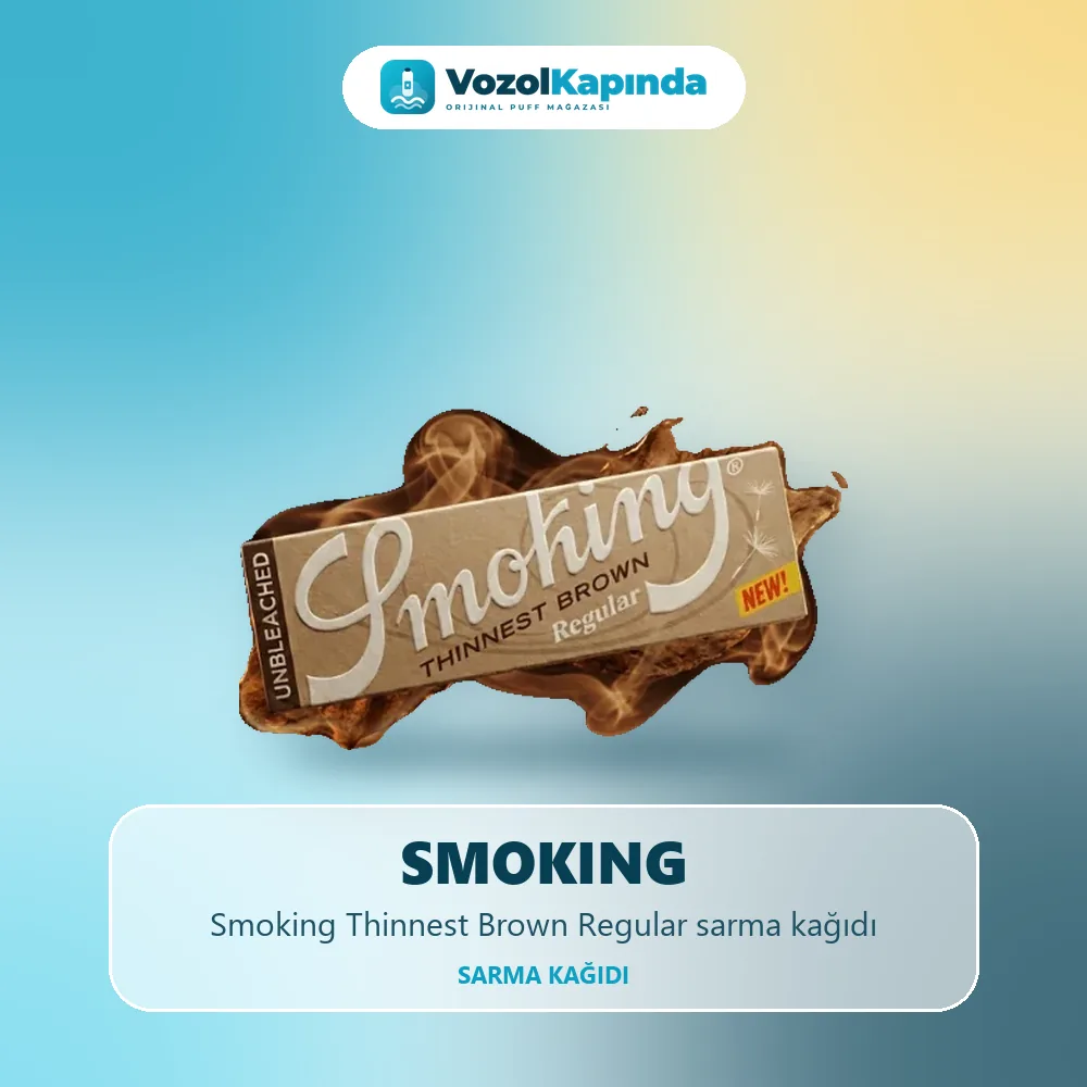 Smoking Thinnest Brown Regular sarma kağıdı Özellikleri Smoking Thinnest Brown Regular sarma kağıdı özellikleri: orijinal ürün, kapıda ödeme, gizli paket