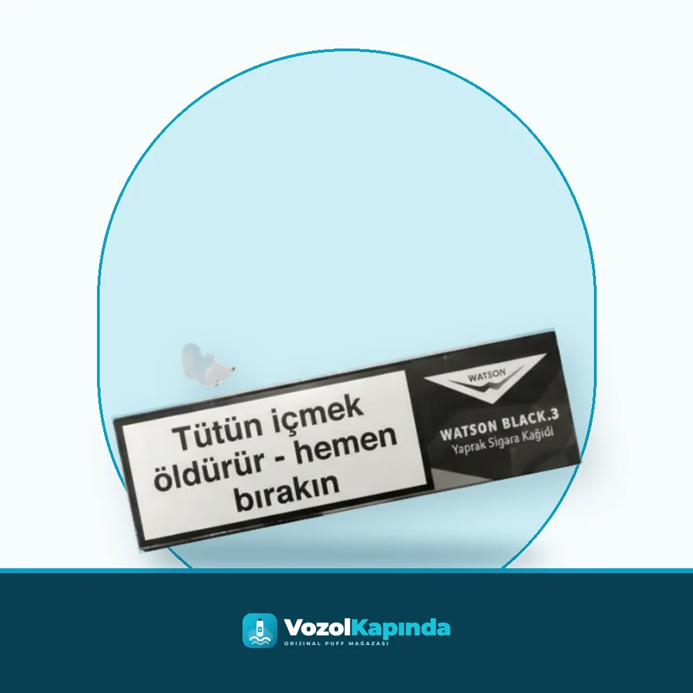 Watson Black No3 Sigara Sarma Kağıdı Ürün Görseli Watson Black No3 Sigara Sarma Kağıdı ön yüz görseli, orijinal ambalaj