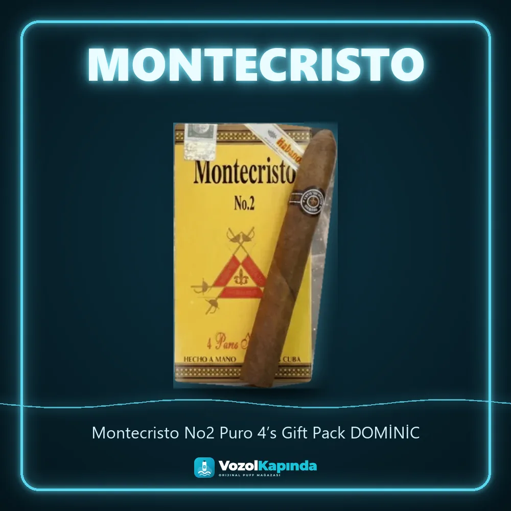 Montecristo No2 Puro 4’s Gift Pack DOMİNİC bilgi kartı, orijinal puro