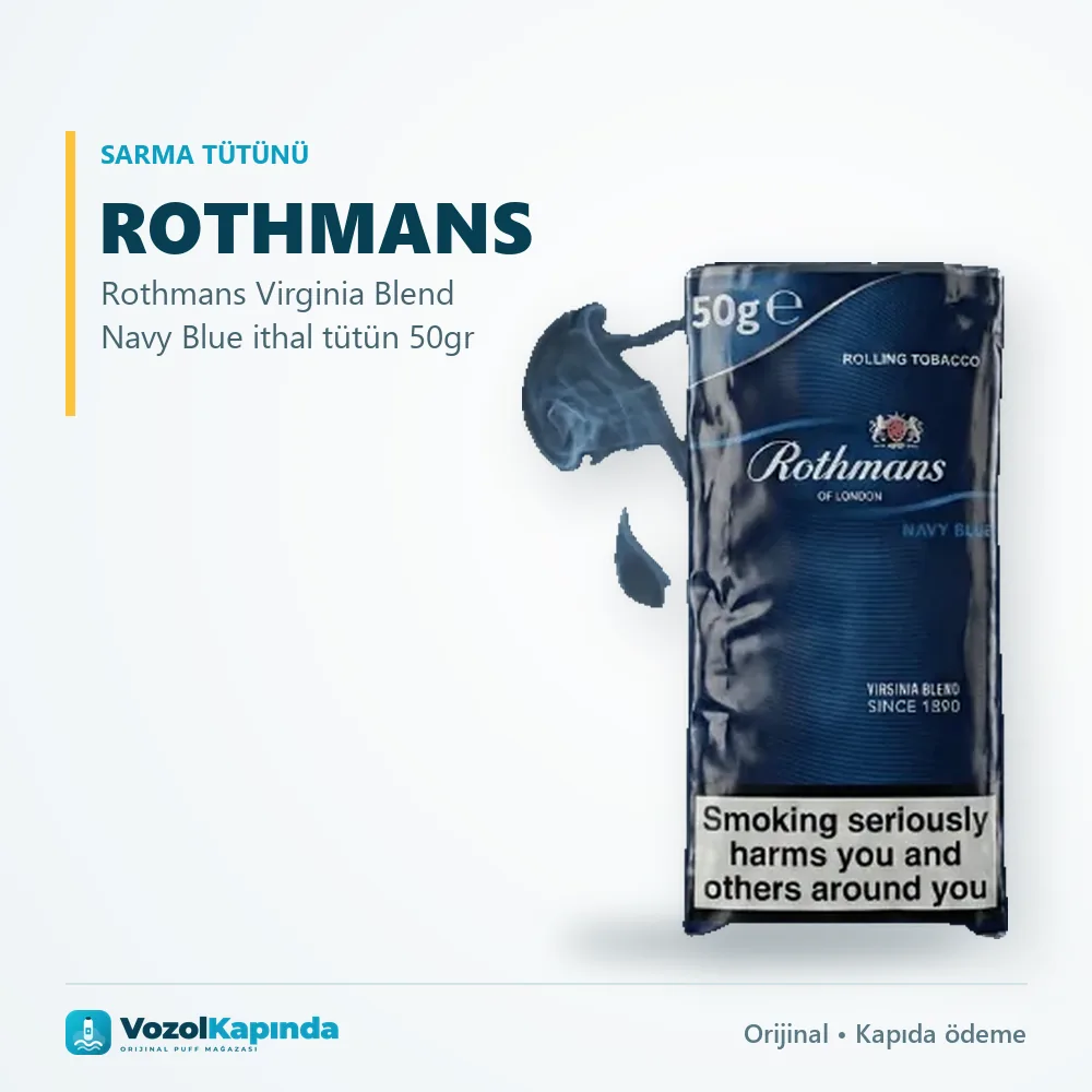 Rothmans Virginia Blend Navy Blue ithal tütün 50gr Bilgi Kartı Rothmans Virginia Blend Navy Blue ithal tütün 50gr sipariş avantajları: kapıda ödeme ve gizli paket
