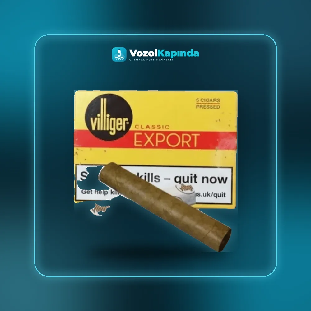 Villiger Export Pressed Cigars 5’s, Vozol Kapında orijinal puro
