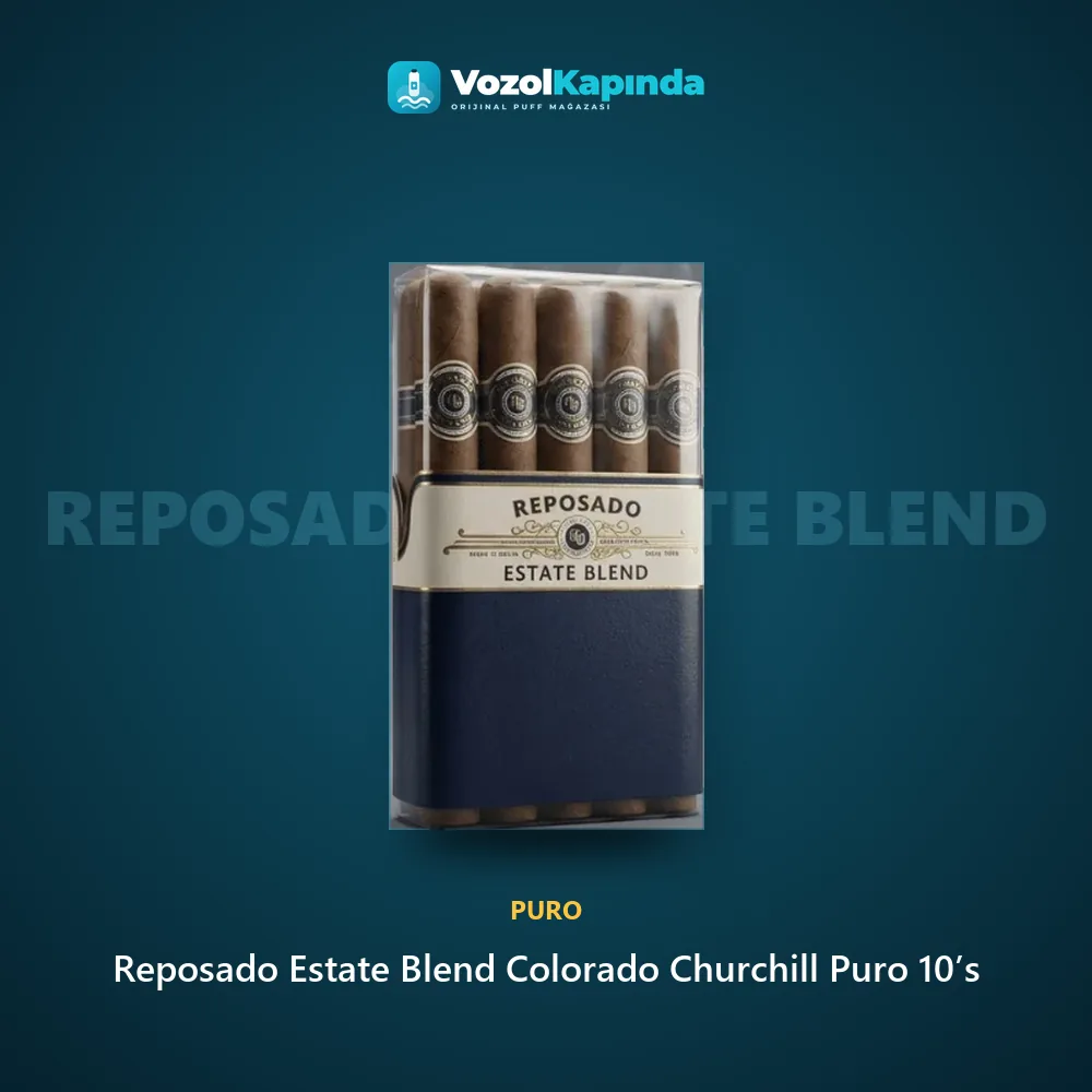 Reposado Estate Blend Colorado Churchill Puro 10’s bilgi kartı, orijinal puro