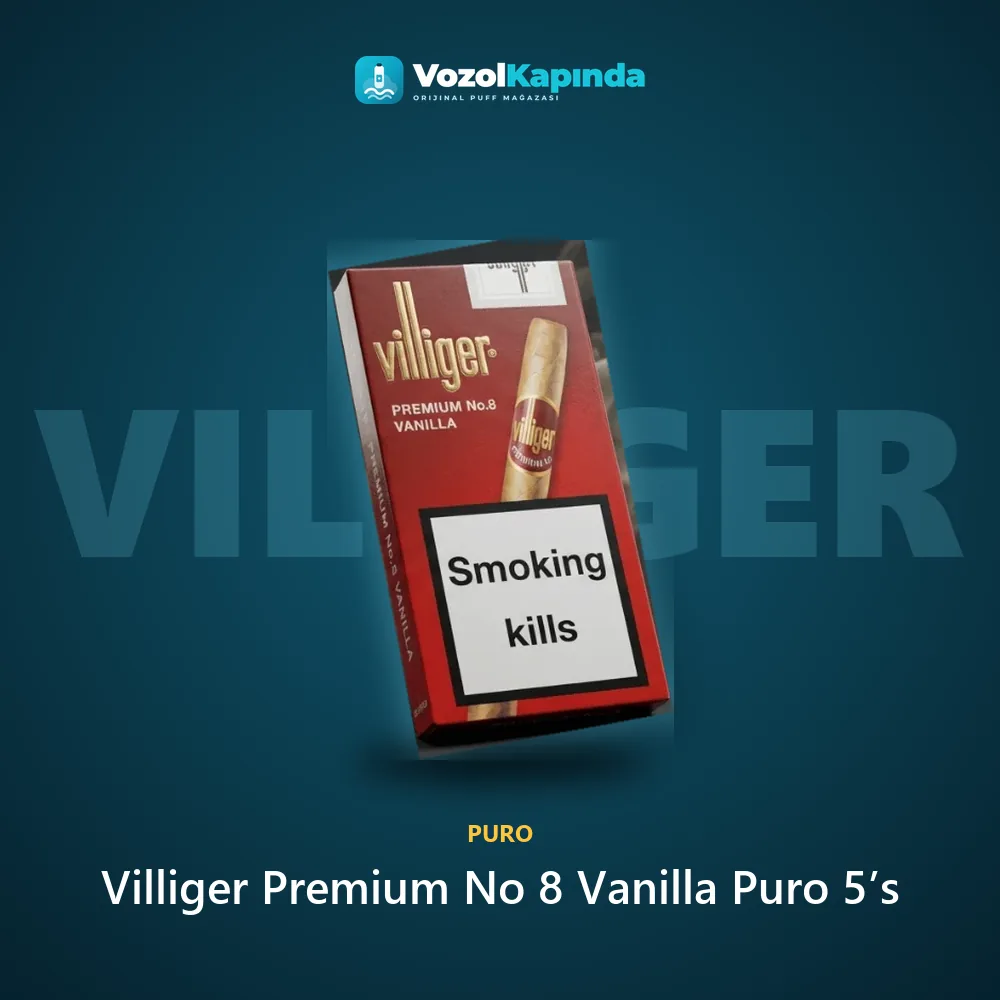 Villiger Premium No 8 Vanilla Puro 5’s Bilgi Kartı Villiger Premium No 8 Vanilla Puro 5’s sipariş avantajları: kapıda ödeme ve gizli paket