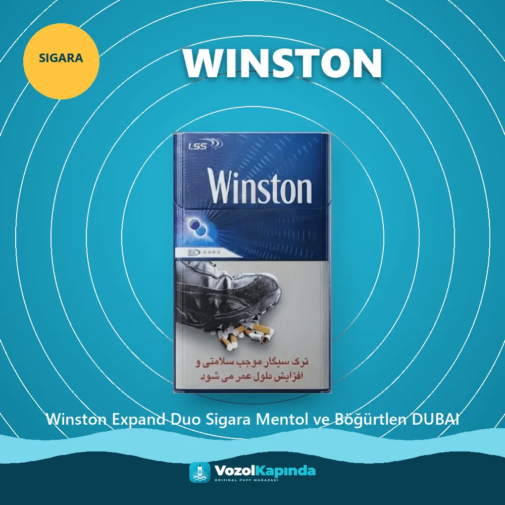 Winston Expand Duo Sigara Mentol ve Böğürtlen DUBAI bilgi kartı, orijinal sigara