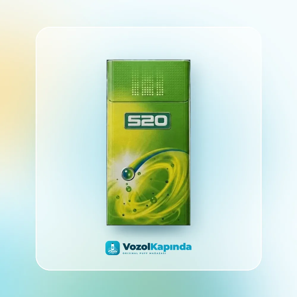 520 2 Ways Green Kalpli sigara Mentol Yeşil Elma, Vozol Kapında orijinal sigara