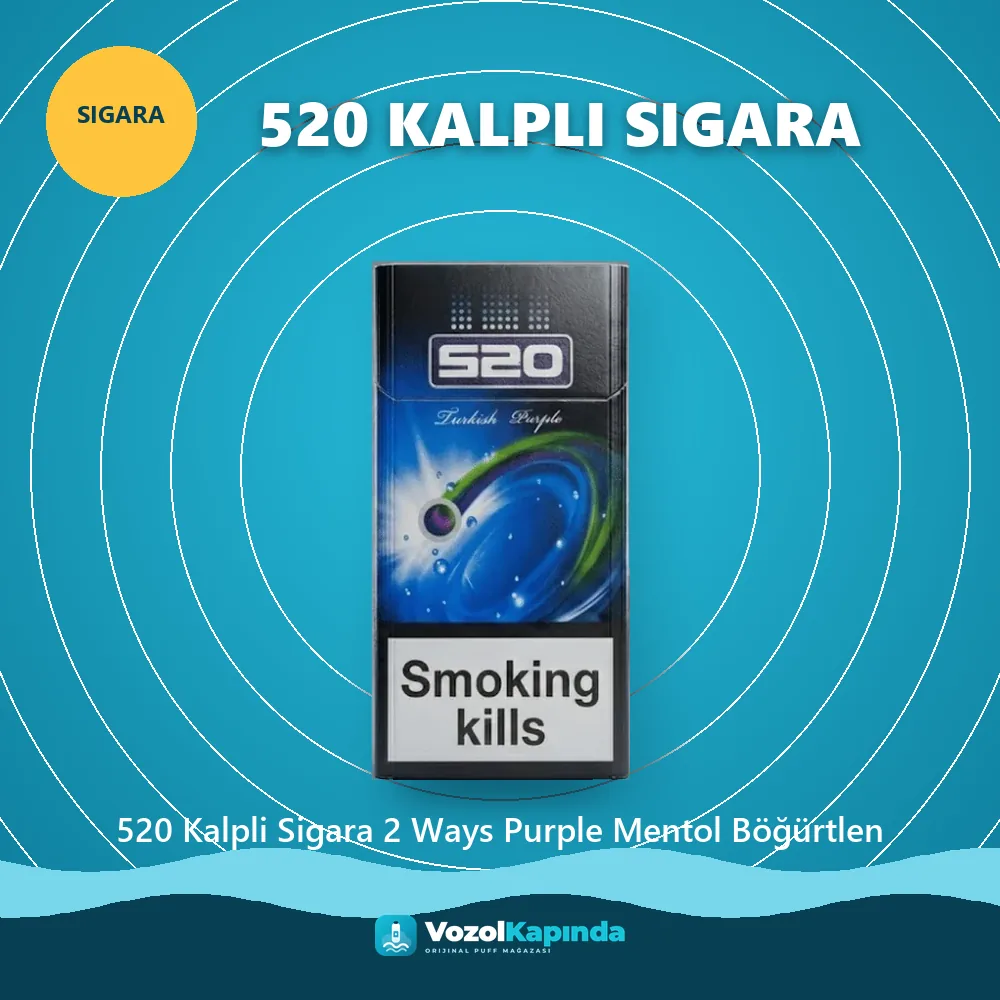 520 Kalpli Sigara 2 Ways Purple Mentol Böğürtlen özellikleri: orijinal ürün, kapıda ödeme, gizli paket