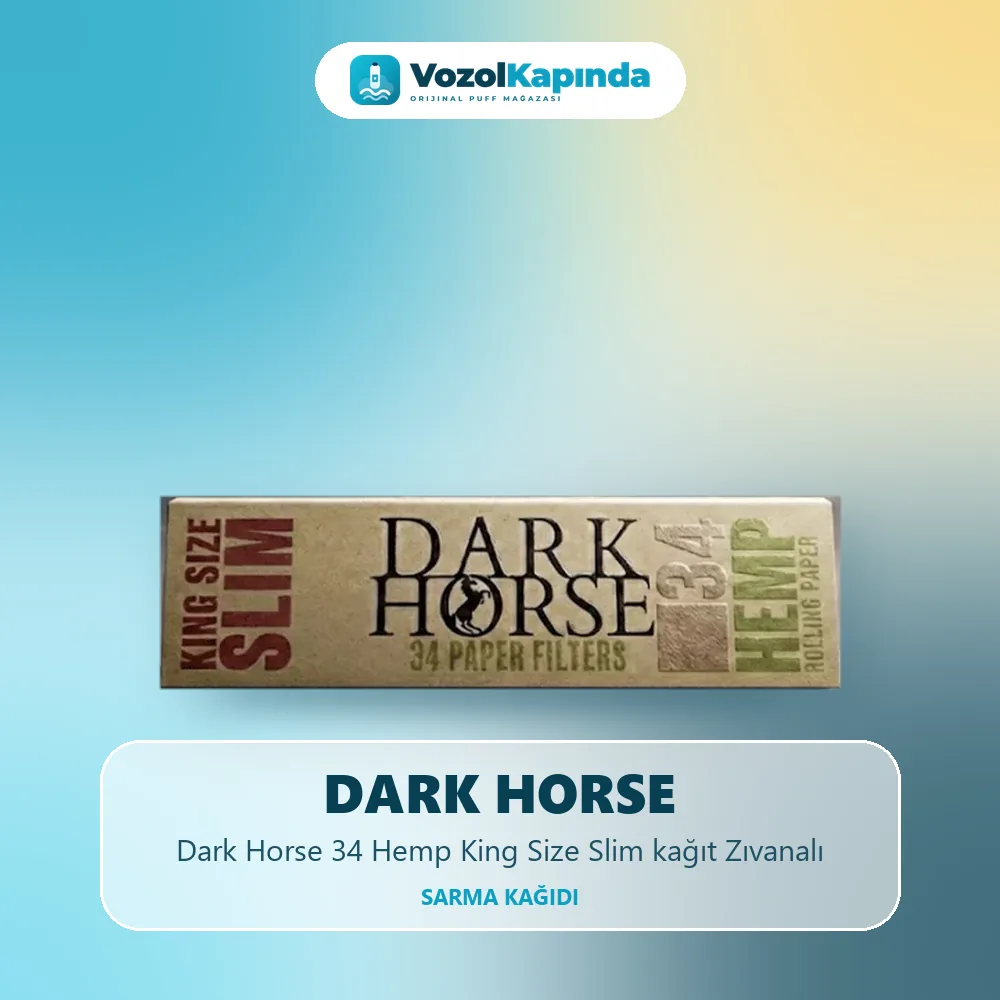 Dark Horse 34 Hemp King Size Slim kağıt Zıvanalı Sipariş Bilgileri Dark Horse 34 Hemp King Size Slim kağıt Zıvanalı özellikleri: orijinal ürün, kapıda ödeme, gizli paket