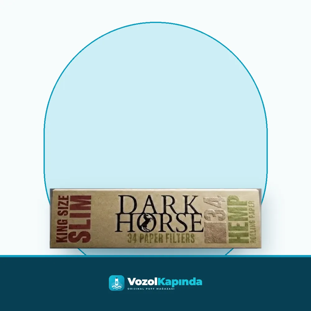 Dark Horse 34 Hemp King Size Slim kağıt Zıvanalı Ürün Görseli Dark Horse 34 Hemp King Size Slim kağıt Zıvanalı paket görünümü