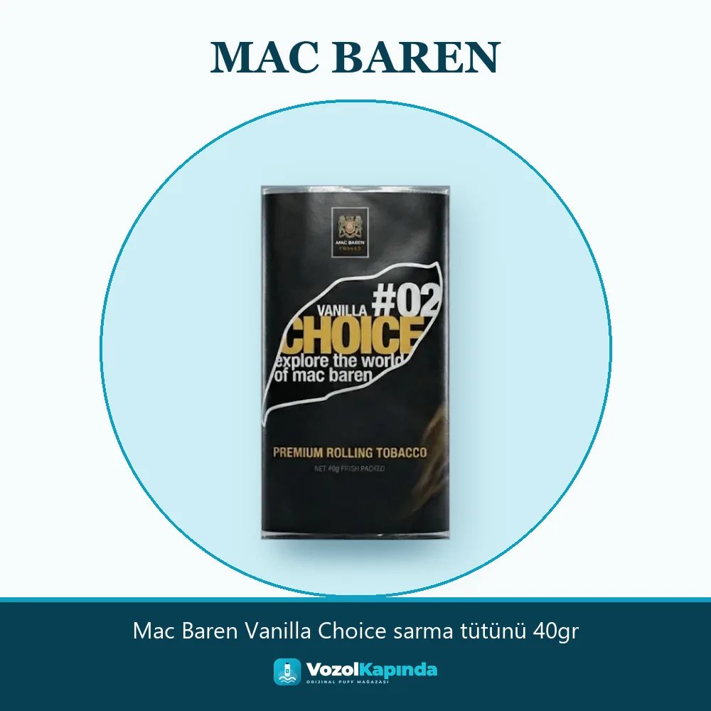 Mac Baren Vanilla Choice sarma tütünü 40gr Sipariş Bilgileri Mac Baren Vanilla Choice sarma tütünü 40gr özellikleri: orijinal ürün, kapıda ödeme, gizli paket