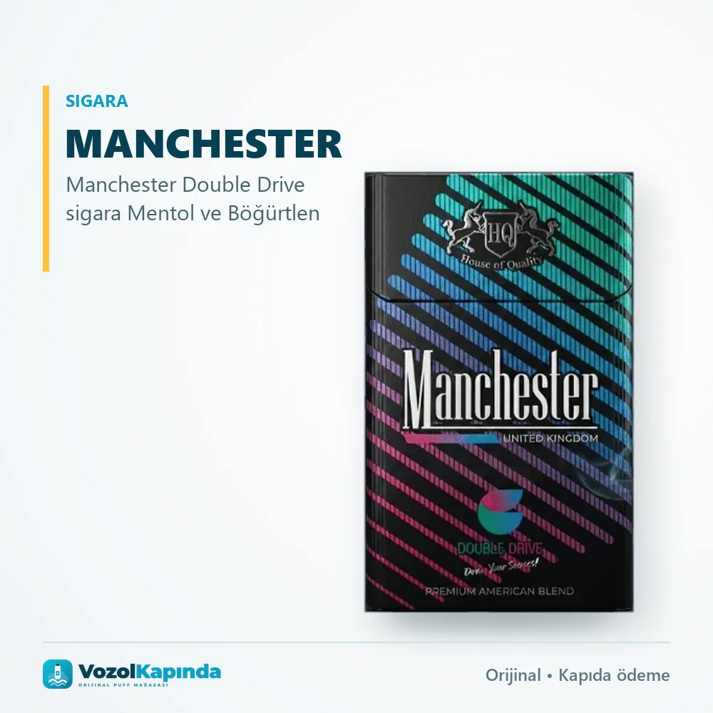 Manchester Double Drive sigara Mentol ve Böğürtlen Özellikleri Manchester Double Drive sigara Mentol ve Böğürtlen özellikleri: orijinal ürün, kapıda ödeme, gizli paket