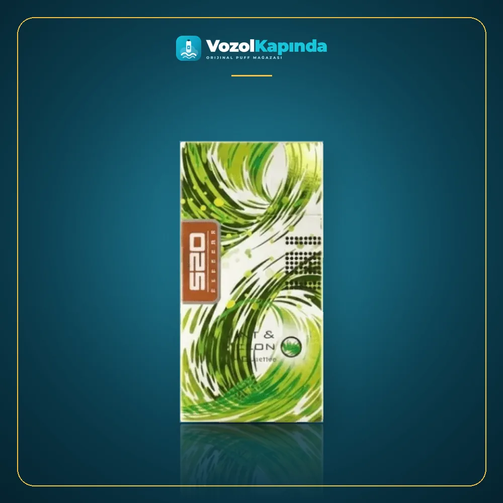 520 Mint & Melon Superslim Kalpli Sigara Click Ürün Görseli 520 Mint & Melon Superslim Kalpli Sigara Click ön yüz görseli, orijinal ambalaj