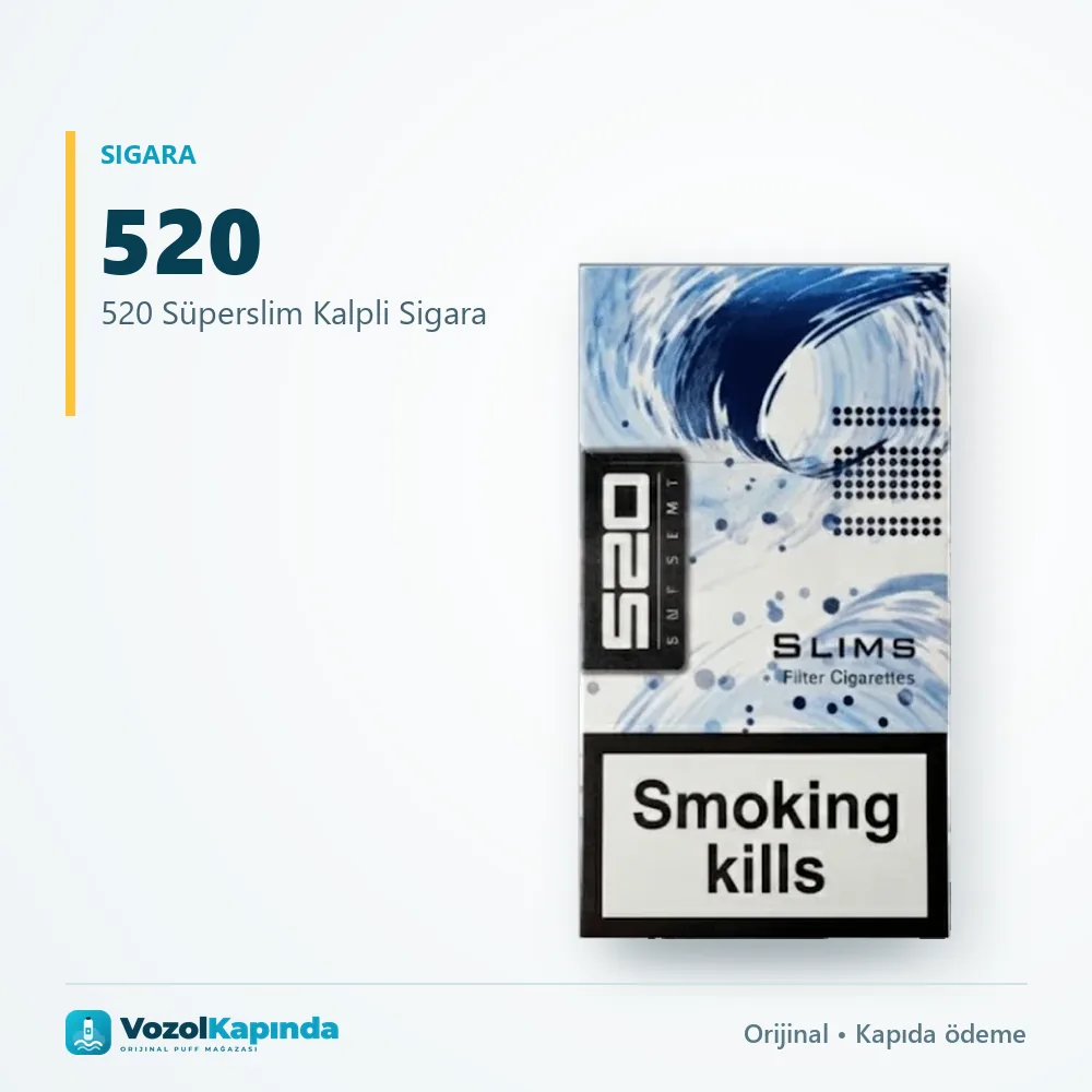 520 Süperslim Kalpli Sigara sipariş avantajları: kapıda ödeme ve gizli paket