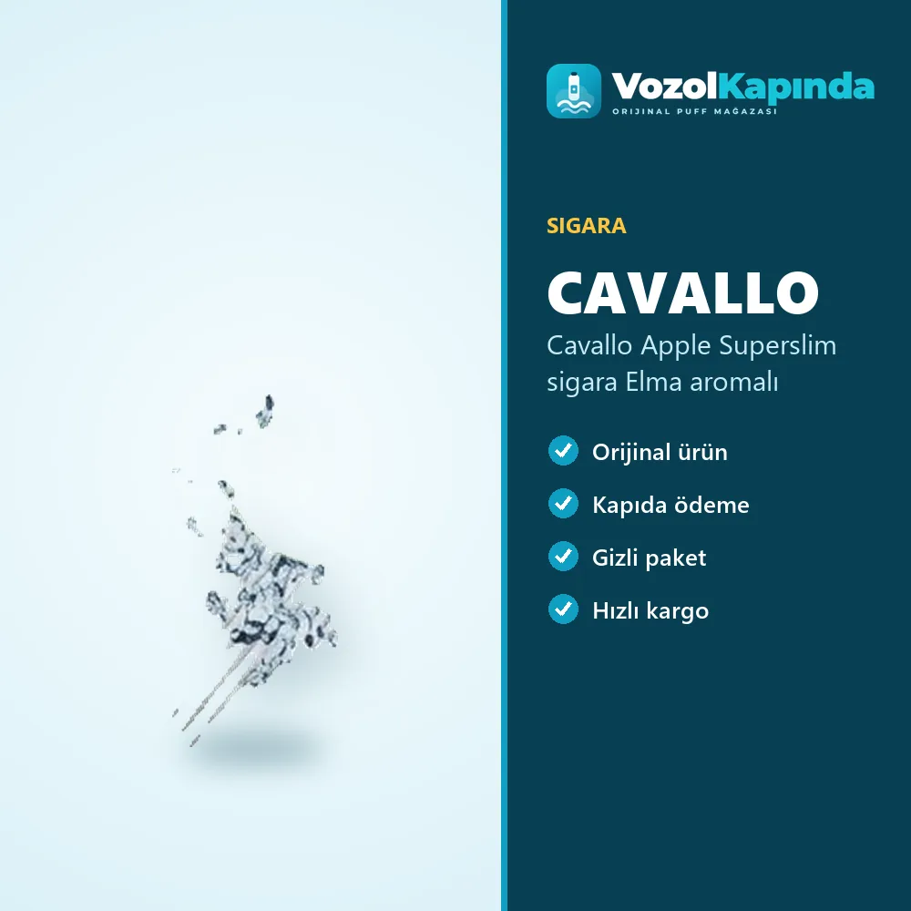 Cavallo Apple Superslim sigara Elma aromalı Sipariş Bilgileri Cavallo Apple Superslim sigara Elma aromalı sipariş avantajları: kapıda ödeme ve gizli paket