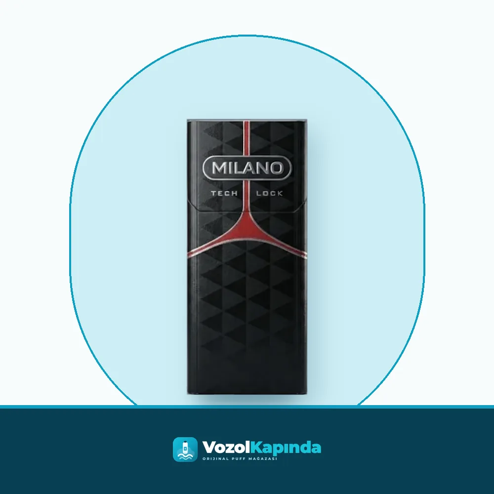 Milano Tech Lock Süperslim sigara Paket Görünümü Milano Tech Lock Süperslim sigara ön yüz görseli, orijinal ambalaj