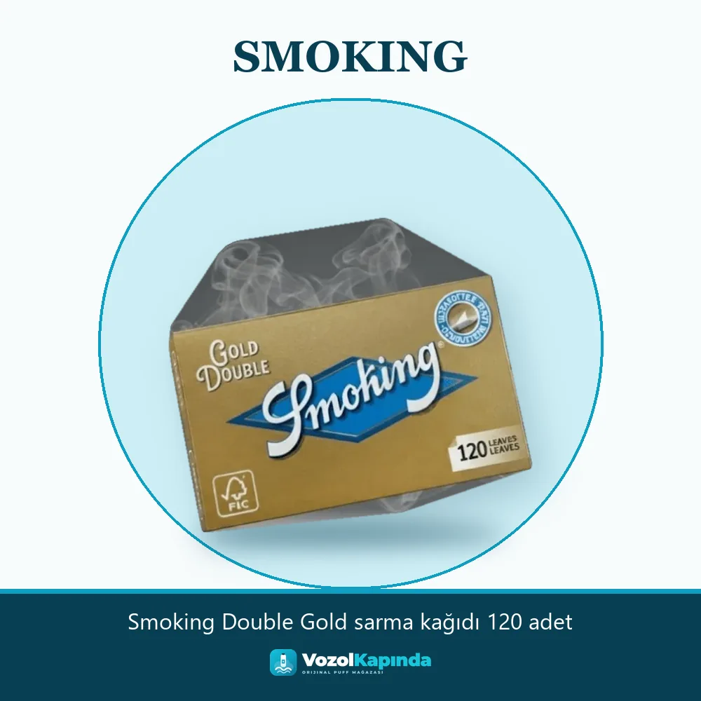 Smoking Double Gold sarma kağıdı 120 adet Özellikleri Smoking Double Gold sarma kağıdı 120 adet bilgi kartı, orijinal sarma kağıdı