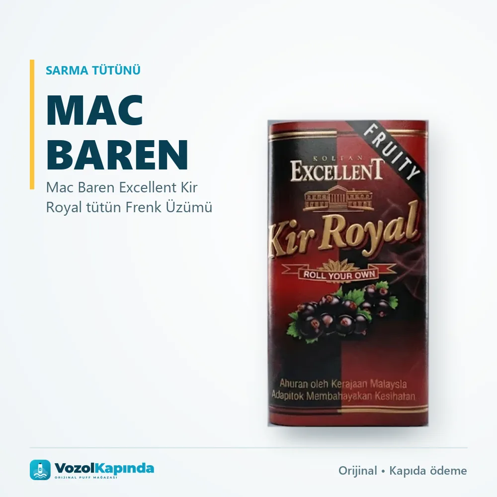 Mac Baren Excellent Kir Royal tütün Frenk Üzümü özellikleri: orijinal ürün, kapıda ödeme, gizli paket