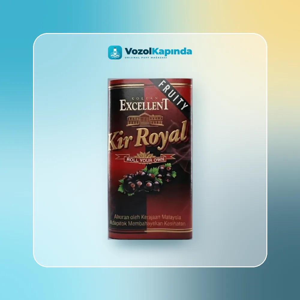 Mac Baren Excellent Kir Royal tütün Frenk Üzümü ön yüz görseli, orijinal ambalaj