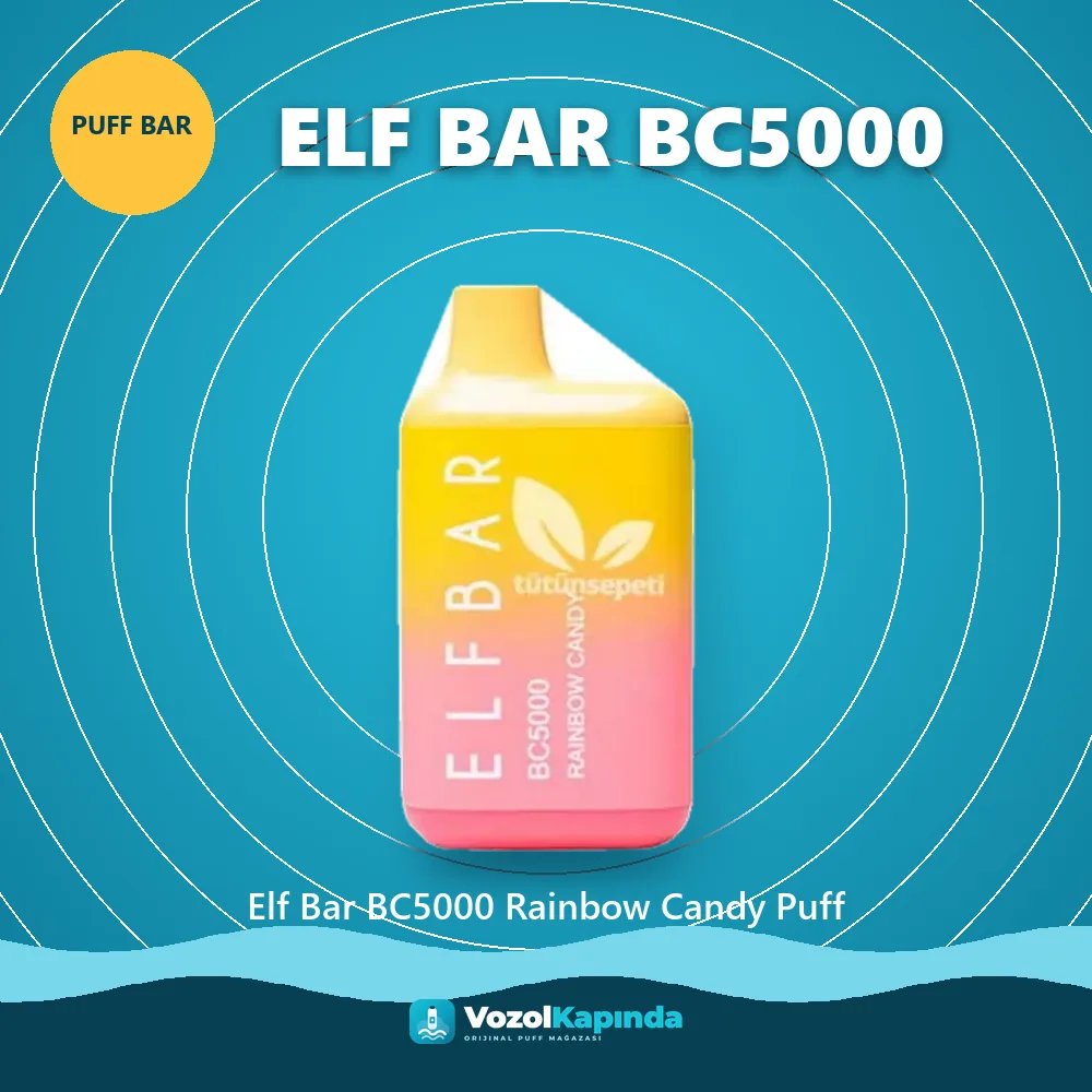 Elf Bar BC5000 Rainbow Candy Puff Sipariş Bilgileri Elf Bar BC5000 Rainbow Candy Puff özellikleri: orijinal ürün, kapıda ödeme, gizli paket