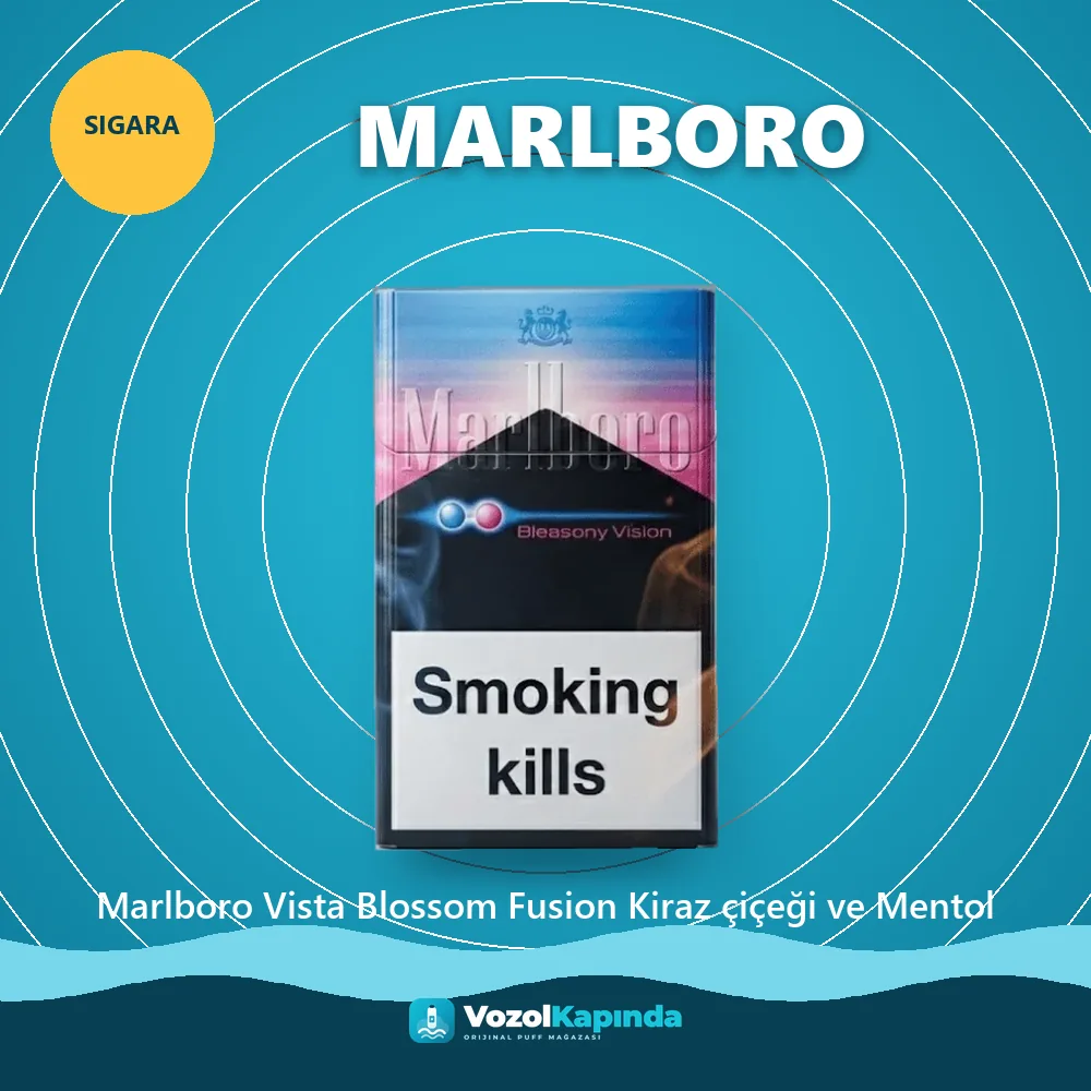 Marlboro Vista Blossom Fusion Kiraz çiçeği ve Mentol özellikleri: orijinal ürün, kapıda ödeme, gizli paket