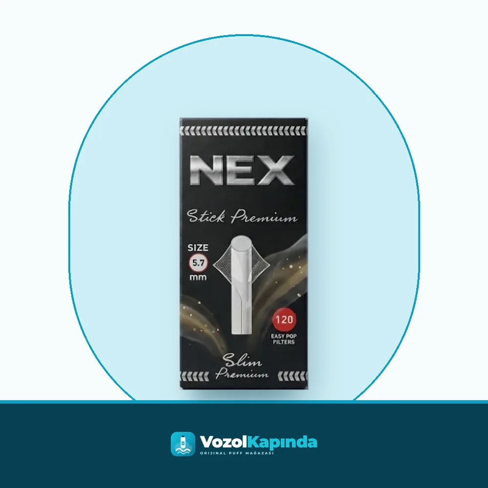 Nex Slim sigara filtresi- 120 adet Paket Görünümü Nex Slim sigara filtresi- 120 adet ürün görseli, orijinal sarma filtresi
