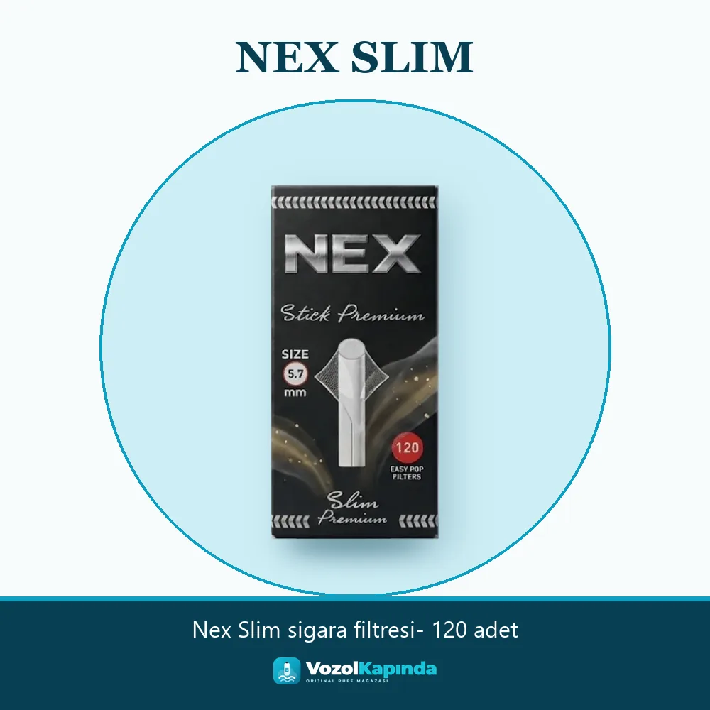 Nex Slim sigara filtresi- 120 adet Özellikleri Nex Slim sigara filtresi- 120 adet özellikleri: orijinal ürün, kapıda ödeme, gizli paket