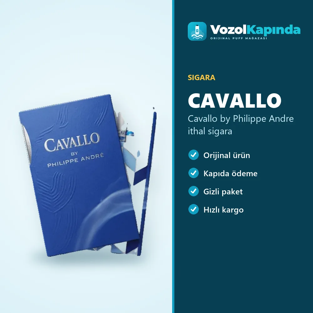 Cavallo by Philippe Andre ithal sigara Bilgi Kartı Cavallo by Philippe Andre ithal sigara özellikleri: orijinal ürün, kapıda ödeme, gizli paket