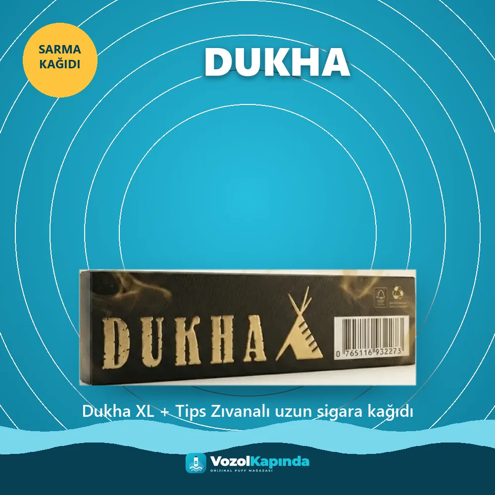 Dukha XL + Tips Zıvanalı uzun sigara kağıdı Özellikleri Dukha XL + Tips Zıvanalı uzun sigara kağıdı bilgi kartı, orijinal sarma kağıdı
