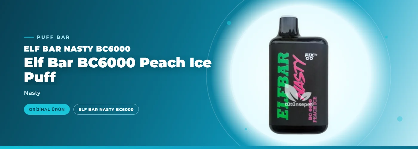 Elf Bar BC6000 Peach Ice Puff – Nasty