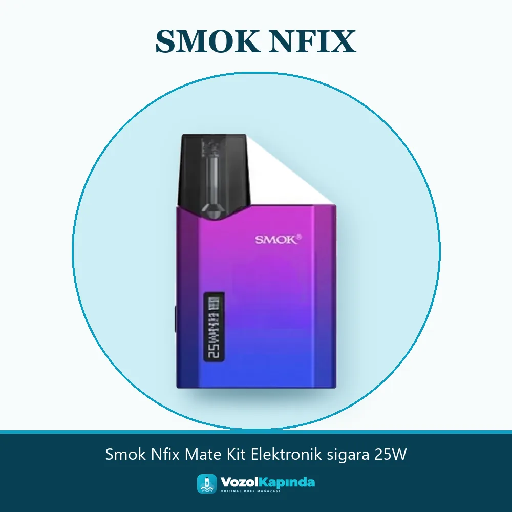 Smok Nfix Mate Kit Elektronik sigara 25W Bilgi Kartı Smok Nfix Mate Kit Elektronik sigara 25W sipariş avantajları: kapıda ödeme ve gizli paket