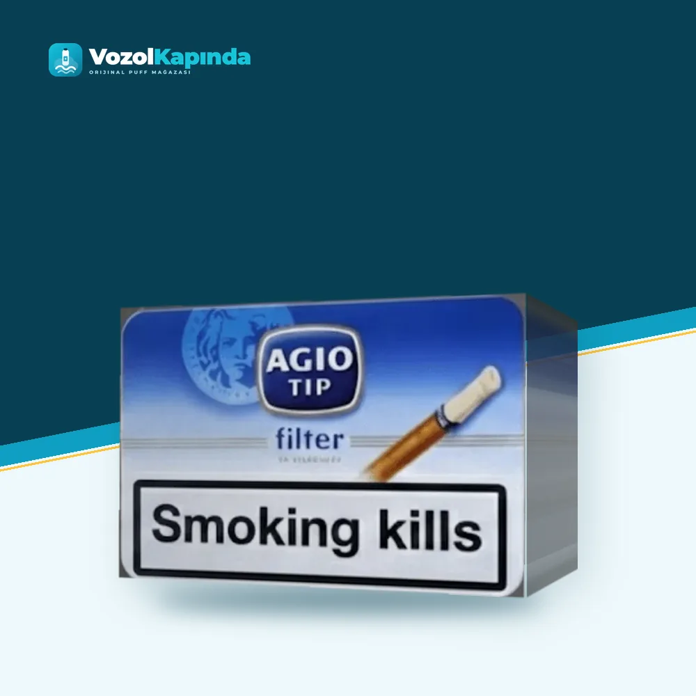 Agio Tip Filter sigarillo 50’s Paket Görünümü Agio Tip Filter sigarillo 50’s ön yüz görseli, orijinal ambalaj