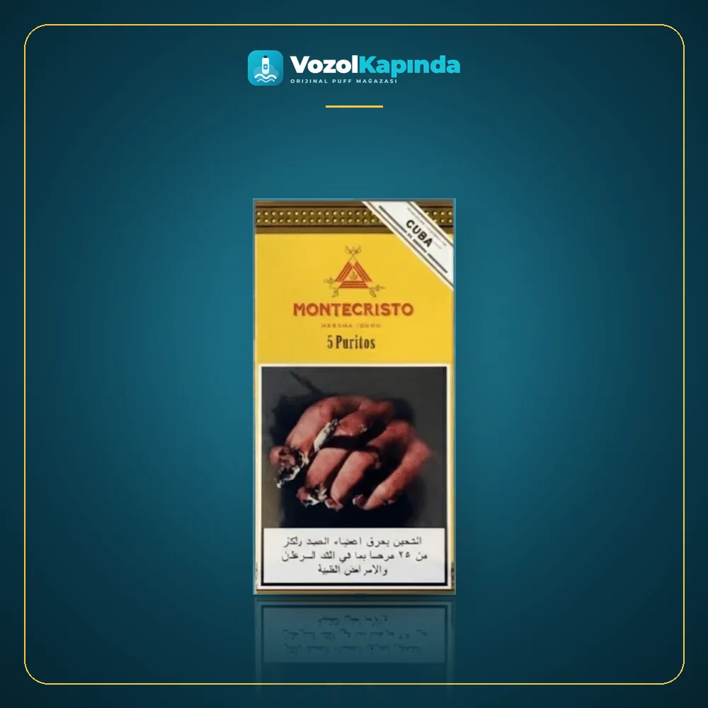 Montecristo 5 Puritos Puro 5’s Ürün Görseli Montecristo 5 Puritos Puro 5’s ön yüz görseli, orijinal ambalaj