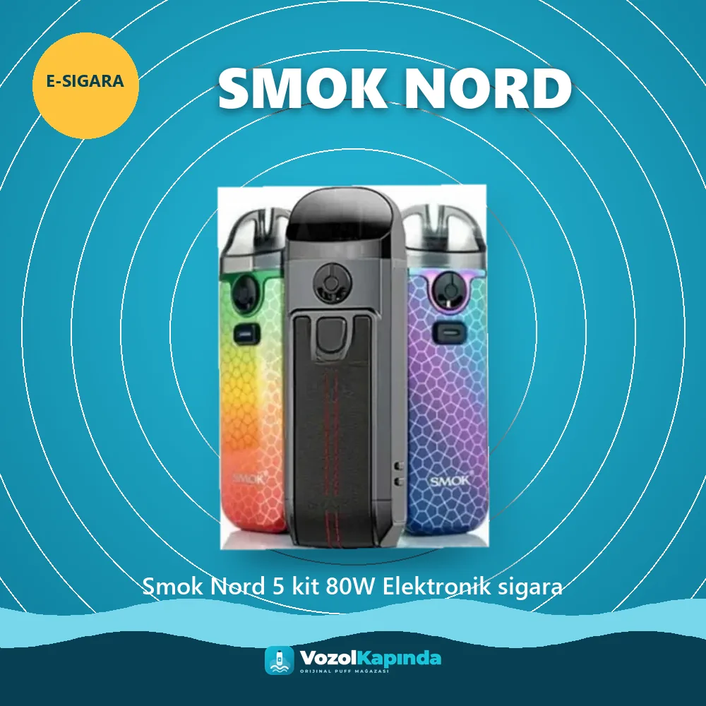 Smok Nord 5 kit 80W Elektronik sigara Sipariş Bilgileri Smok Nord 5 kit 80W Elektronik sigara sipariş avantajları: kapıda ödeme ve gizli paket